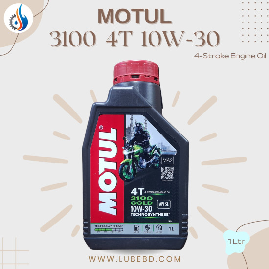 MOTUL 3100 4 Stroke Engine Oil 4T Gold 10W30 1 Ltr